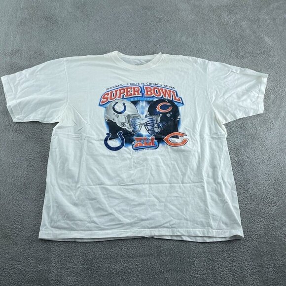 Reebok Other - Vintage Reebok Super Bowl XLI Indianapolis Vs Chicago Bears White Size XL 5821